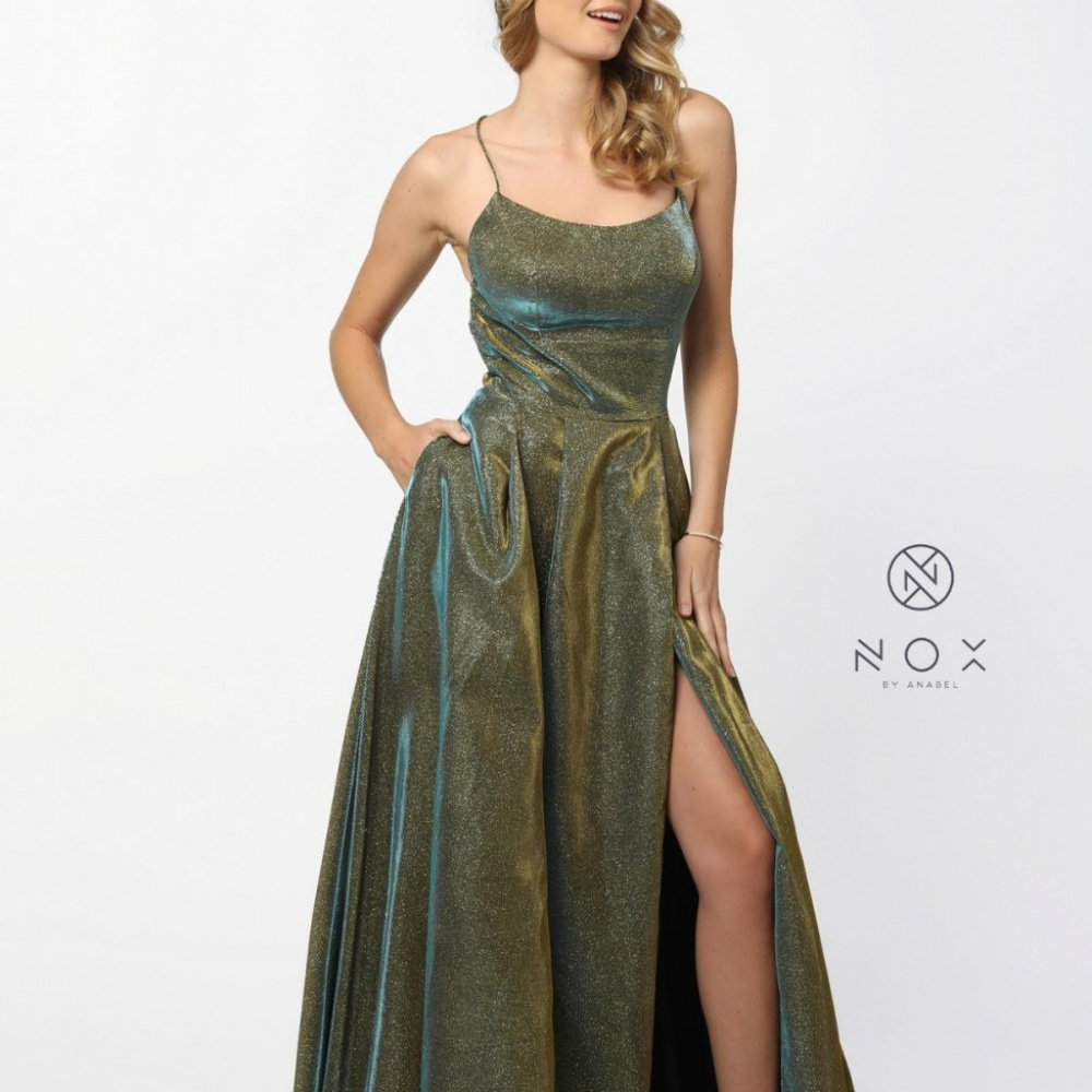 Bateau Neckline Sleeveless Long Prom Dress C241
